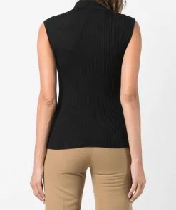 Versace ribbed-knit vest top