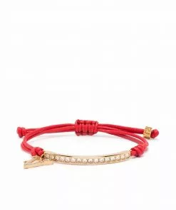 Versace logo-charm crystal-embellished bracelet