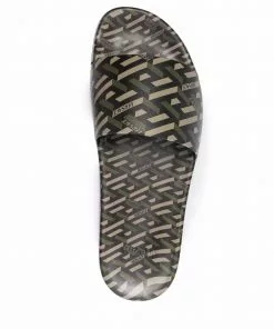 Versace logo-print slides