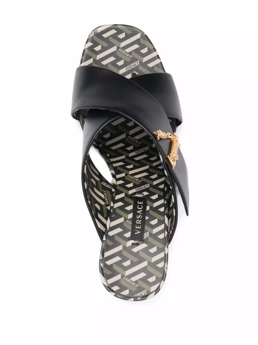 Versace Virtus La Greca print mules 6 Versace Virtus La Greca print mules
