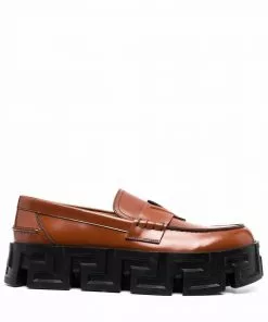 Versace Greca-pattern oversize-sole loafers