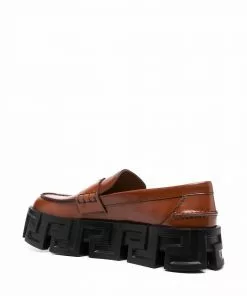 Versace Greca-pattern oversize-sole loafers