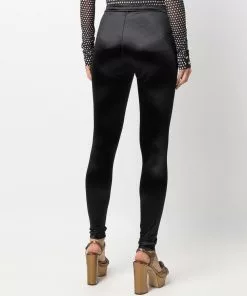 Versace logo-patch leggings
