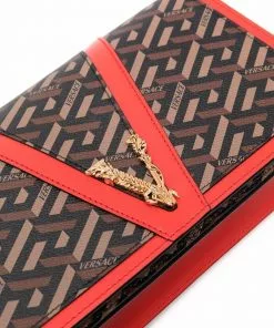 Versace La Greca-print shoulder bag