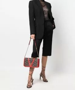 Versace La Greca-print shoulder bag