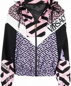 Versace colour block sports jacket