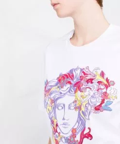 Versace Rhinestone embellished Medusa T shirt 10 Versace rhinestone-embellished Medusa T-shirt