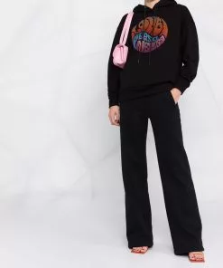 Versace rhinestone-embellished logo hoodie