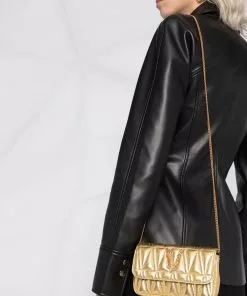 Versace Virtus quilted leather clutch