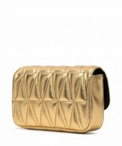 Versace Virtus quilted leather clutch