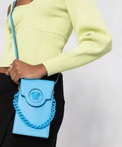 Versace La Medusa chain stripe mini bag 10 Versace La Medusa chain-stripe mini bag