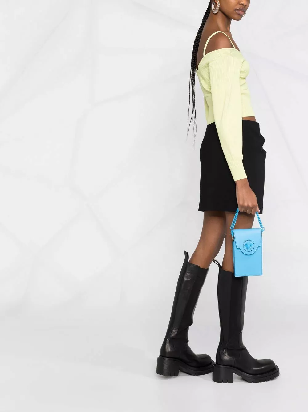 Versace La Medusa chain stripe mini bag 3 Versace La Medusa chain-stripe mini bag