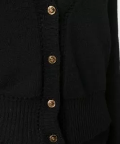 Versace logo-button V-neck cardigan