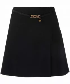 Versace La Greca chain A-line mini skirt