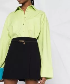 Versace La Greca chain A-line mini skirt