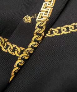 Versace Greca Chain belted silk shirt