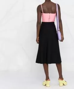 Versace underwired glossy crop top