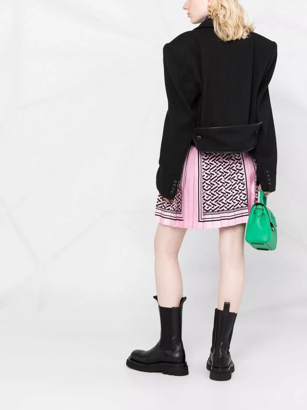 Versace La Greca print pleated mini skirt 6 Versace La Greca print pleated mini skirt