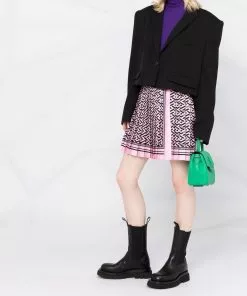 Versace La Greca print pleated mini skirt 13 Versace La Greca print pleated mini skirt