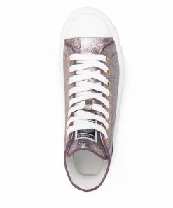 Versace Medusa Head metallic high-top sneakers