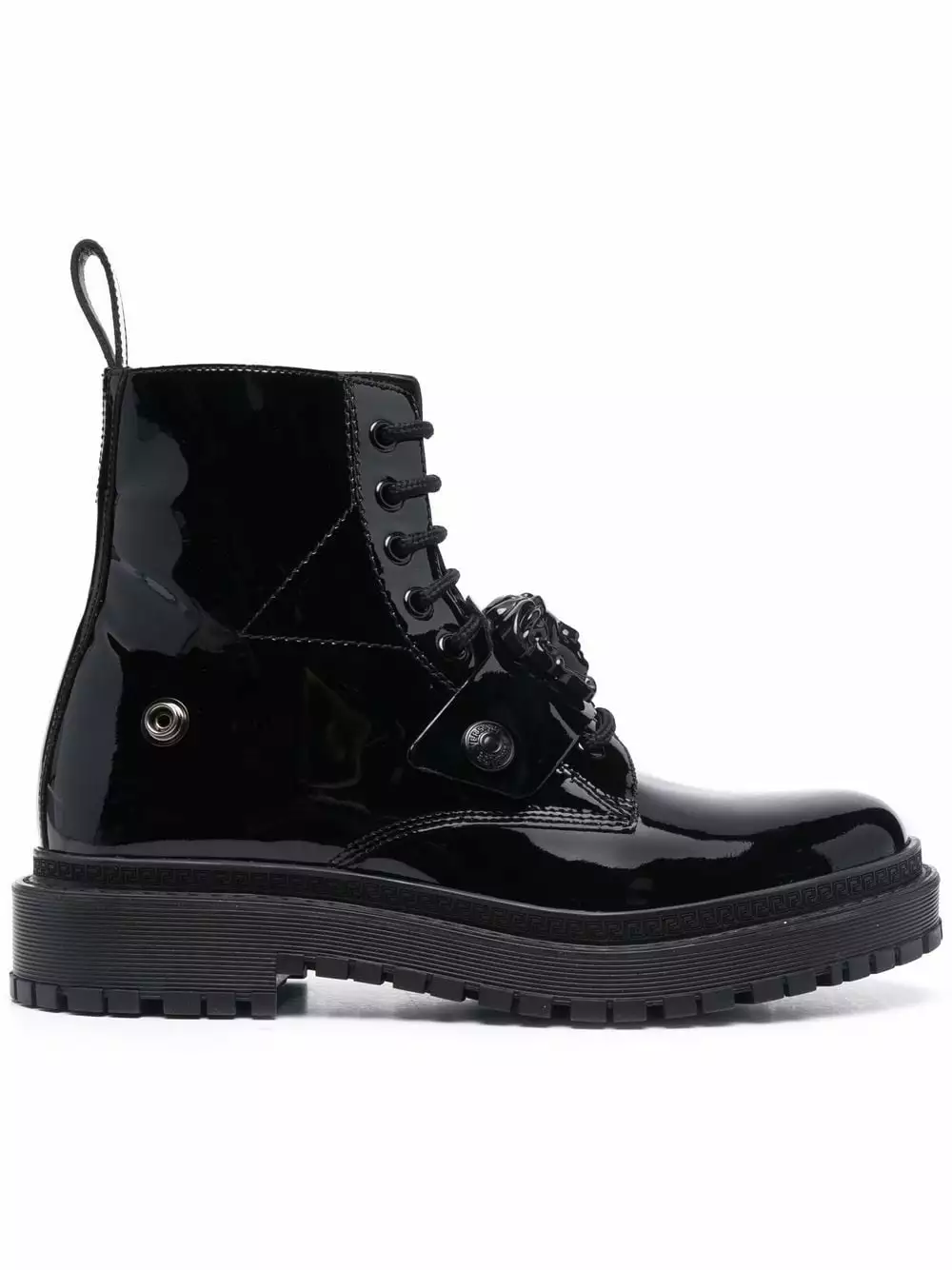 Versace Medusa-plaque combat boots