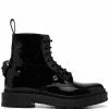 Versace Medusa-plaque combat boots