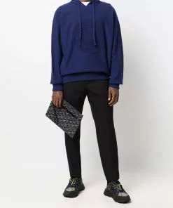 Versace logo-print clutch bag