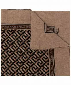 Versace La Greca knitted scarf