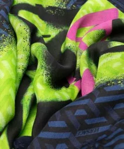 Versace graffiti-Medusa silk scarf