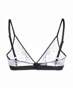 Versace triangle lace bra
