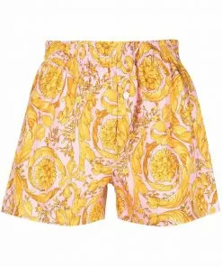 Versace Barocco-print pyjama shorts
