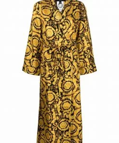 Versace Barocco-print silk robe