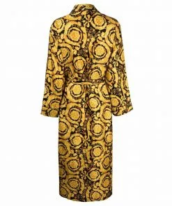 Versace Barocco-print silk robe