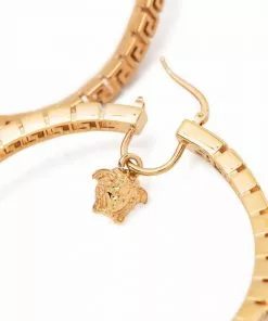 Versace Medusa Head motif hoop earrings