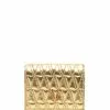 Versace quilted metallic-effect wallet
