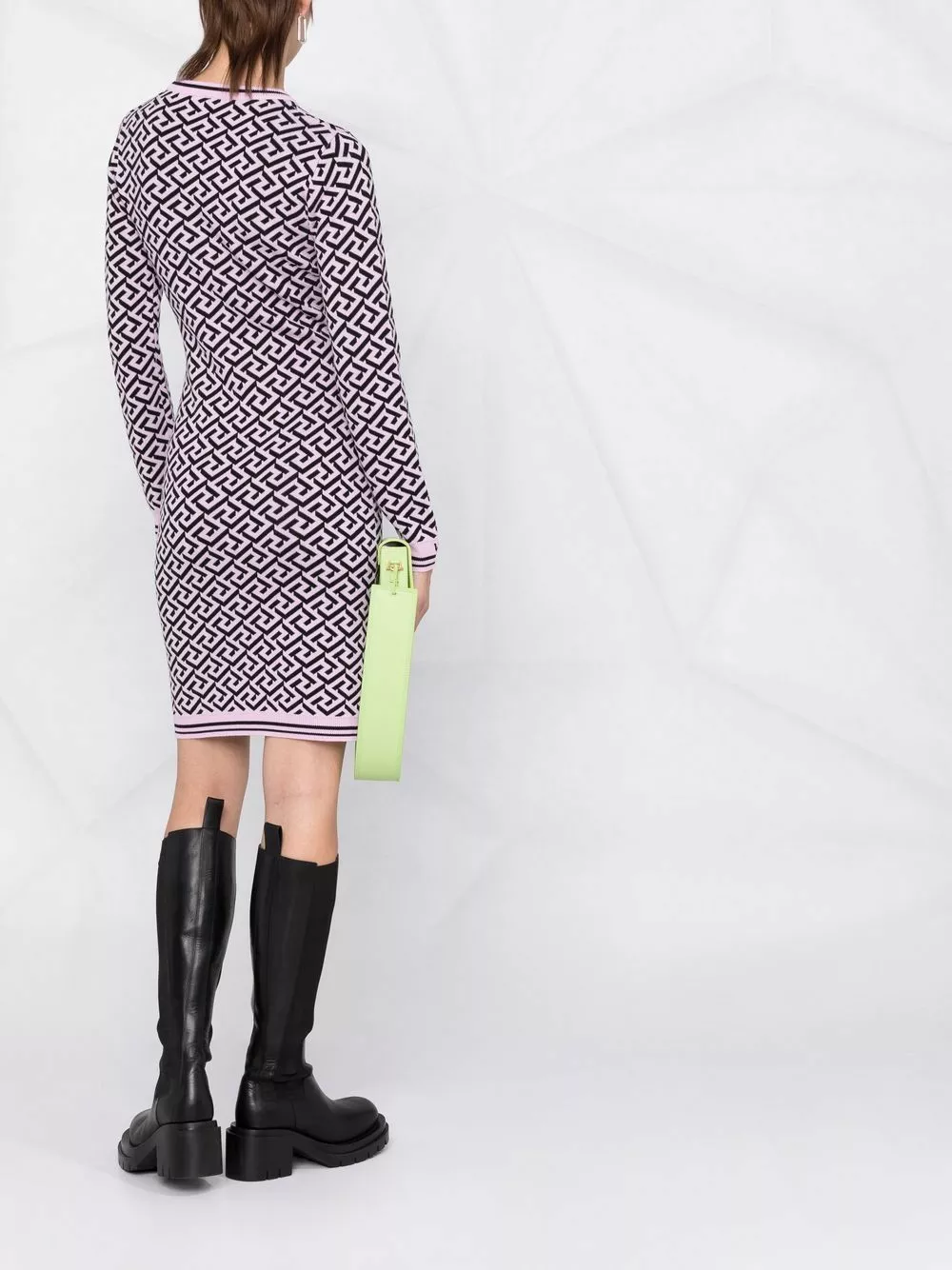 Versace La Greca long sleeve midi dress 8 Versace La Greca long-sleeve midi dress