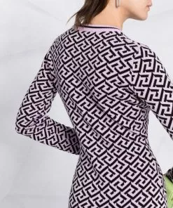 Versace La Greca long sleeve midi dress 12 Versace La Greca long-sleeve midi dress