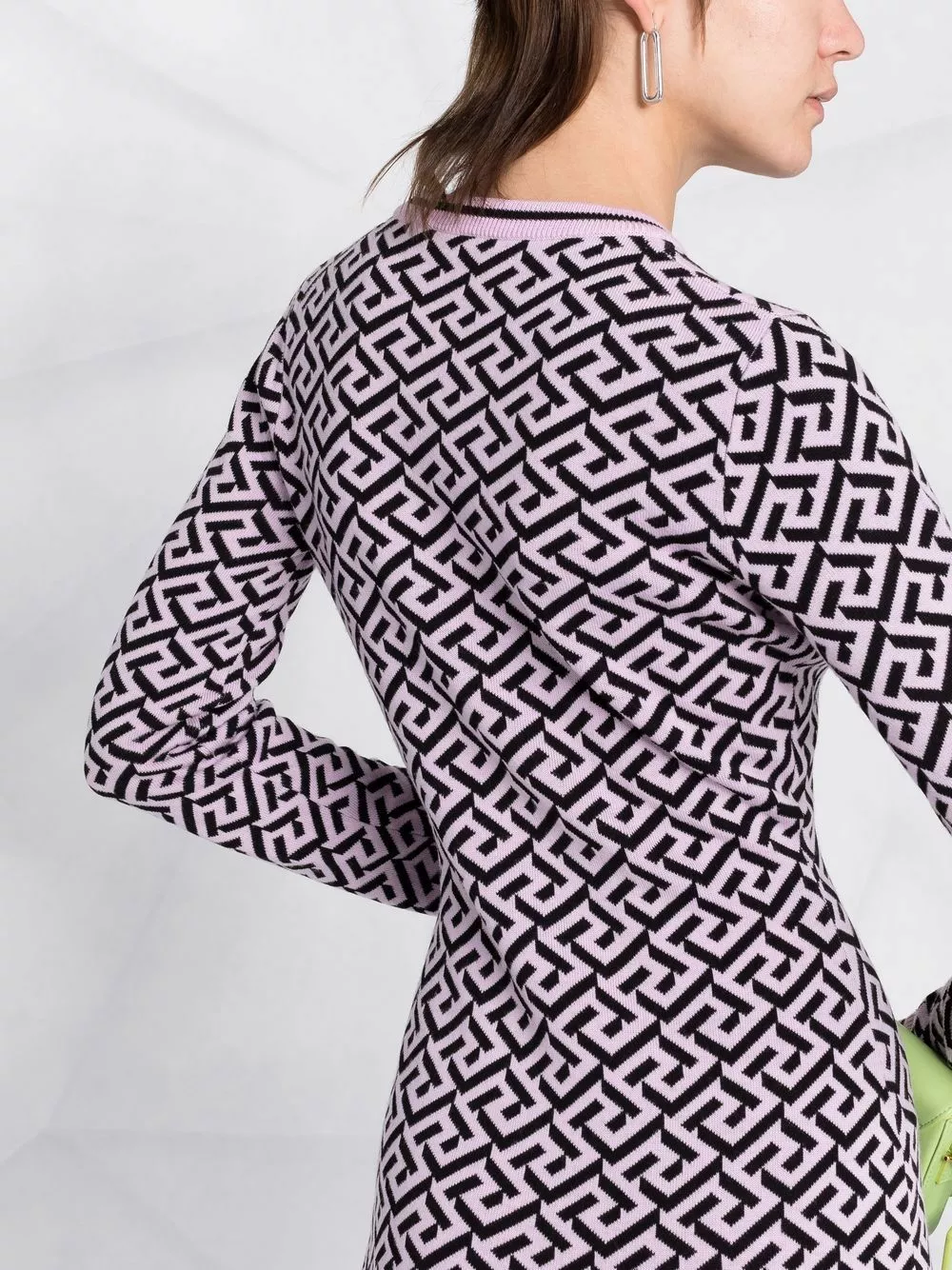 Versace La Greca long sleeve midi dress 5 Versace La Greca long-sleeve midi dress