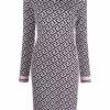 Versace La Greca long-sleeve midi dress