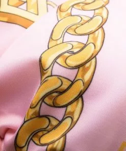 Versace chain-print triangle bikini top