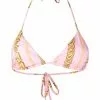 Versace chain-print triangle bikini top