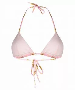 Versace chain-print triangle bikini top