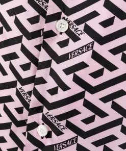 Versace La Greca Signature printed pyjama shirt