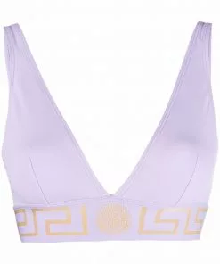 Versace Greca triangle bikini top
