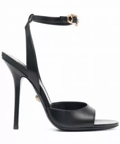 Versace Safety Pin leather sandals