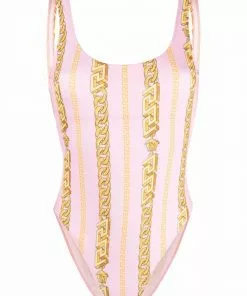 Versace chain print swimsuit