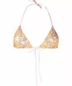 Versace Barocco-print bikini top