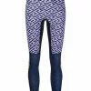 Versace Greca print colour block leggings 1 Versace Greca-print colour-block leggings