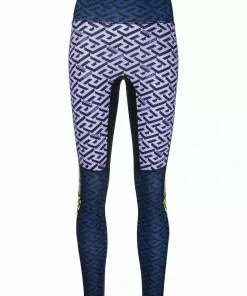 Versace Greca-print colour-block leggings