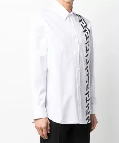 Versace Greca-print cotton shirt